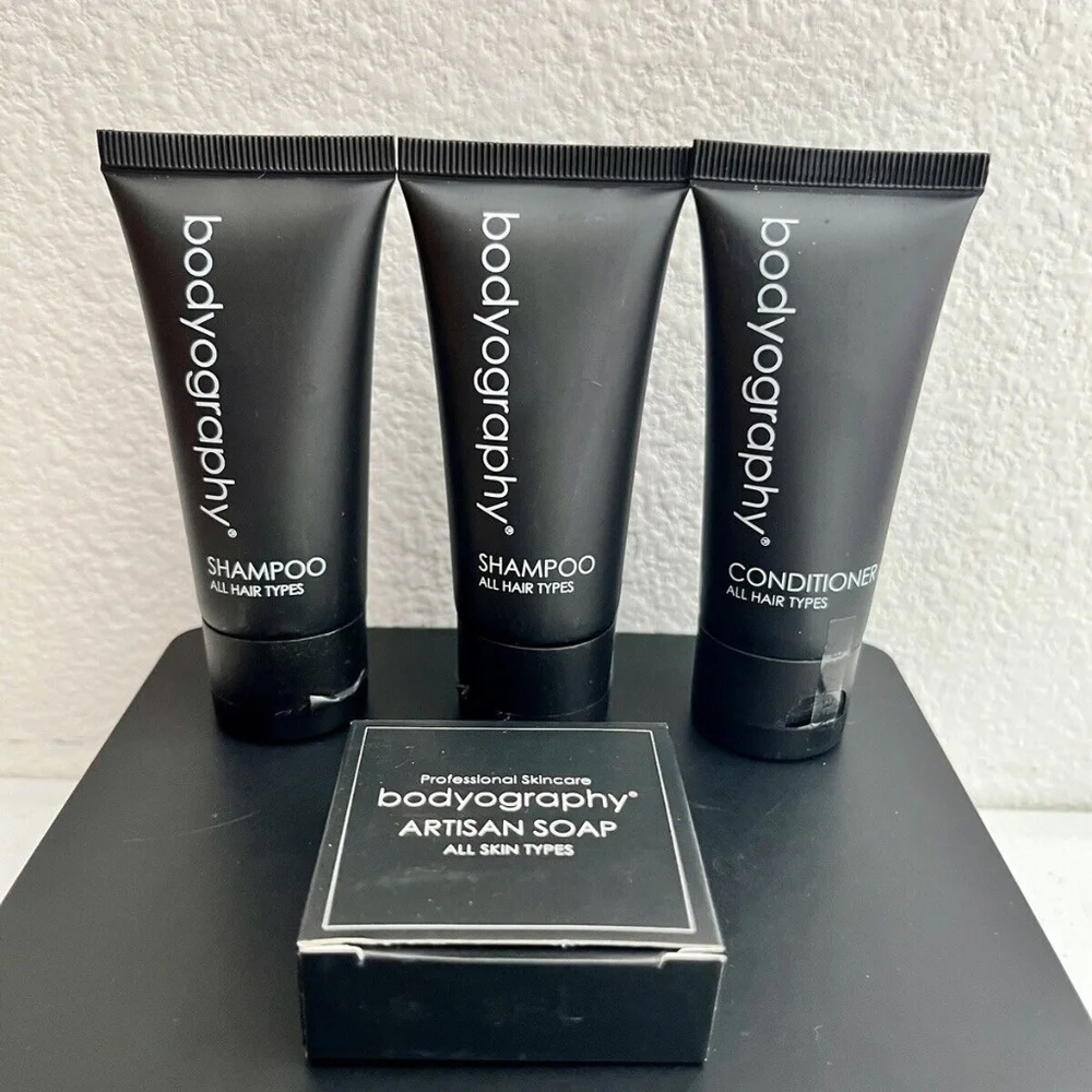 3 For $15 Bodyography Travel Size Shampoo/Conditioner/Soap New Sealed